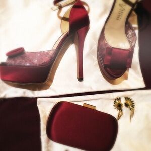 Palter DeLISO Bordeaux Ritz Stiletto Heels